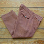 Vintage Mens 1950s Trousers Brick Red Brown Tweed Wool Pants 38" Extra Short