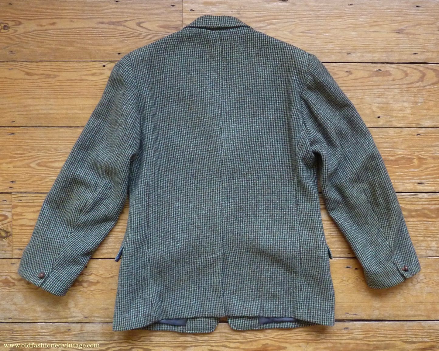 Vintage Mens 1950s Keldon Harris Tweed Sports Jacket Green Brown Black 40"