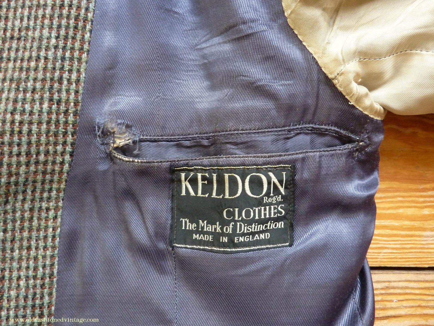 Vintage Mens 1950s Keldon Harris Tweed Sports Jacket Green Brown Black 40"