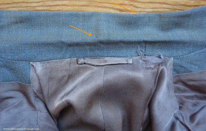 Vintage Mens 1940s CC41 Double Breasted Suit Light Grey Wool Blue Windowpane Check 42"