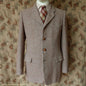 Vintage Mens 1950s Harris Tweed Sports Jacket Heathered Brown Grey 36"