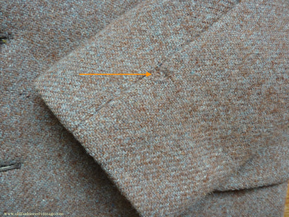 Vintage Mens 1950s Harris Tweed Sports Jacket Heathered Brown Grey 36"