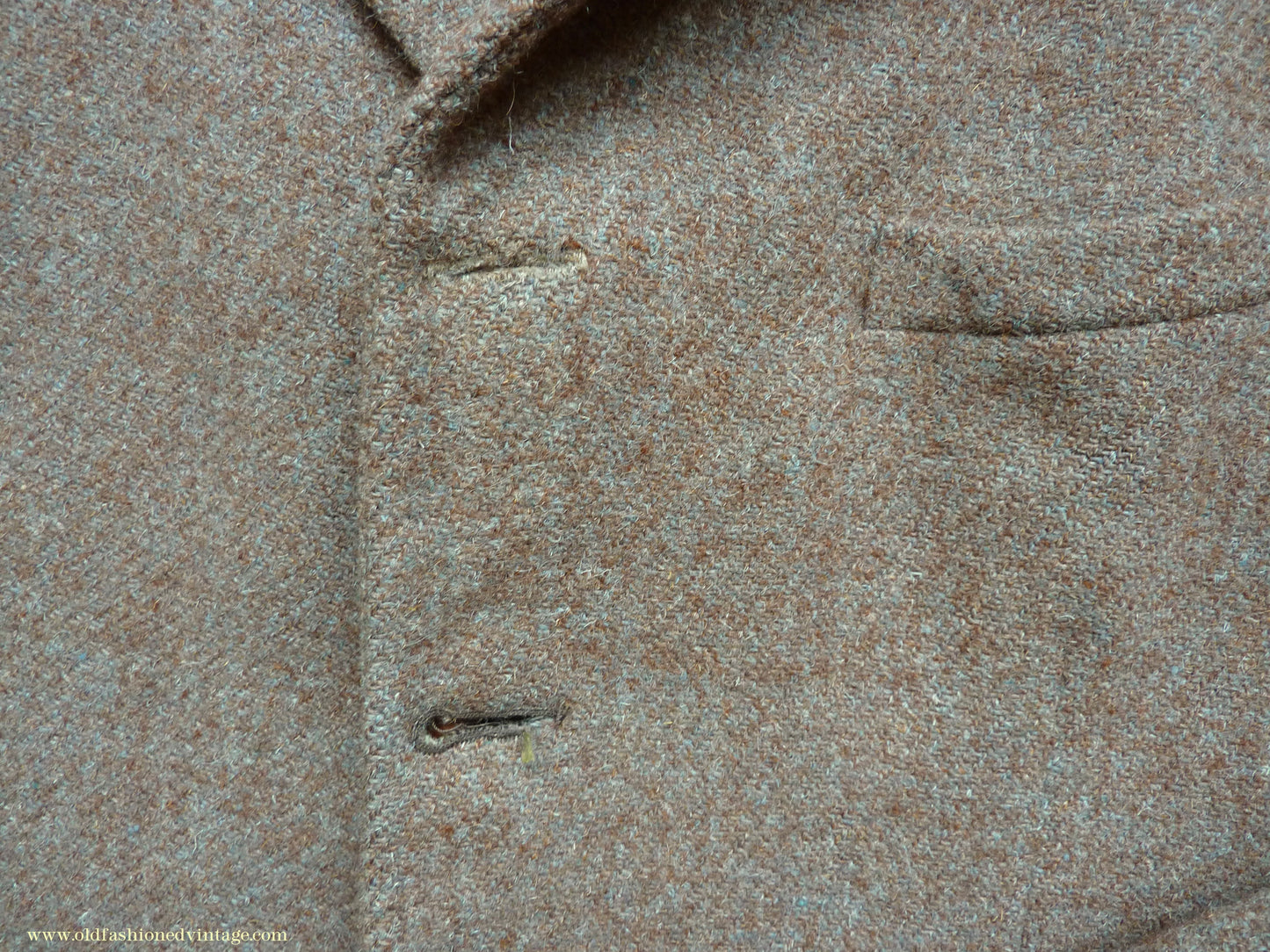 Vintage Mens 1950s Harris Tweed Sports Jacket Heathered Brown Grey 36"