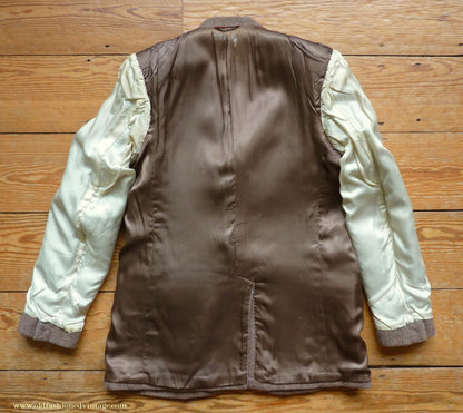 Vintage Mens 1950s Harris Tweed Sports Jacket Heathered Brown Grey 36"