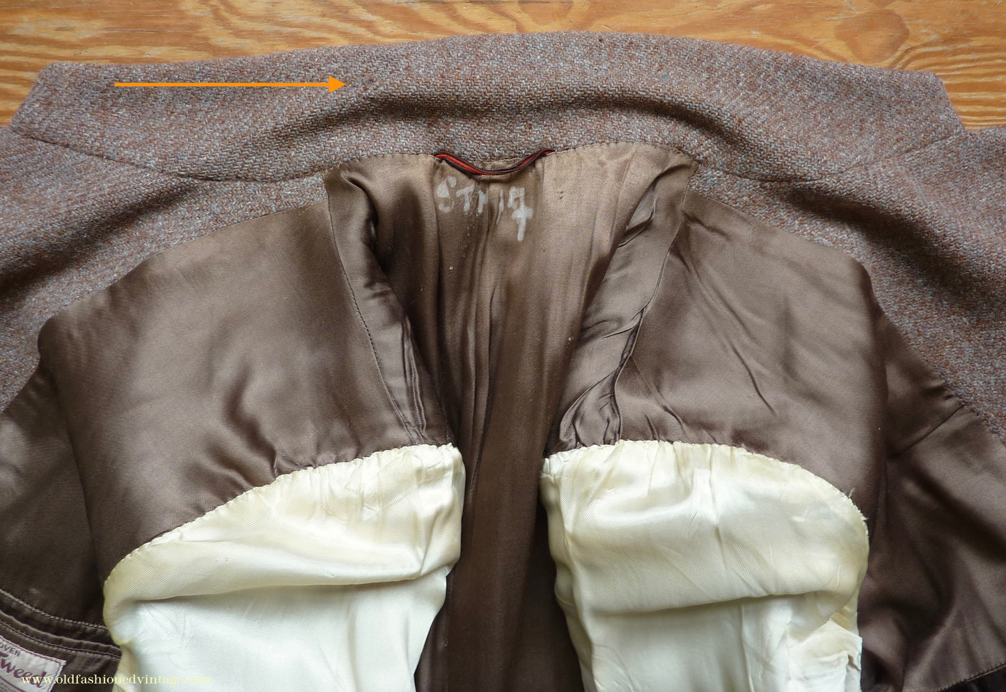 Vintage Mens 1950s Harris Tweed Sports Jacket Heathered Brown Grey 36"