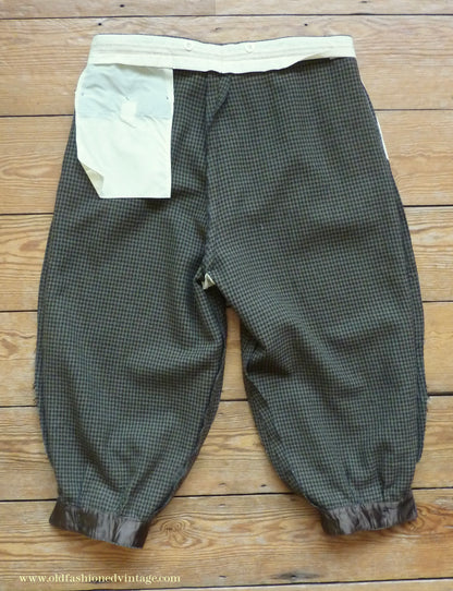 Vintage Mens 1960s/70s 1930s Style 3 Piece Tweed Suit Action Back Belt Jacket Plus Fours & Trousers