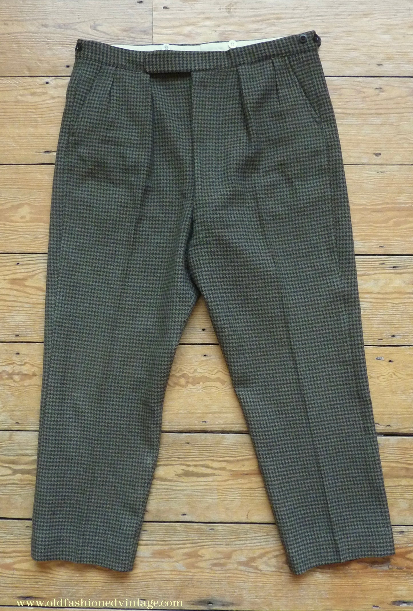 Vintage Mens 1960s/70s 1930s Style 3 Piece Tweed Suit Action Back Belt Jacket Plus Fours & Trousers