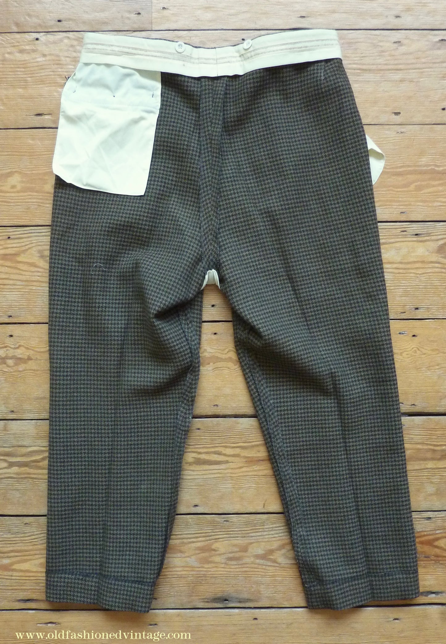 Vintage Mens 1960s/70s 1930s Style 3 Piece Tweed Suit Action Back Belt Jacket Plus Fours & Trousers
