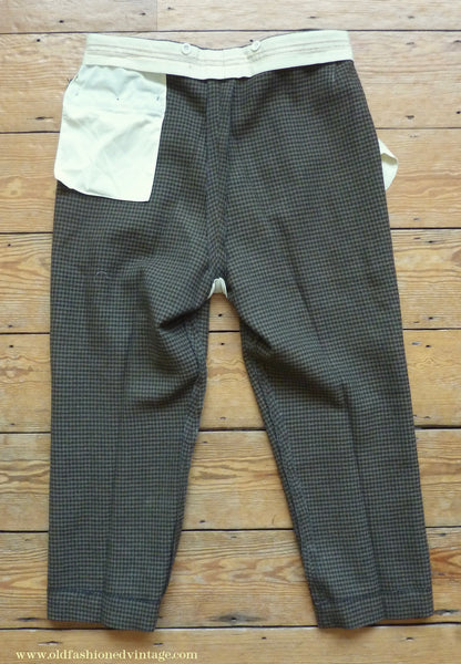 Vintage Mens 1960s/70s 1930s Style 3 Piece Tweed Suit Action Back Belt Jacket Plus Fours & Trousers