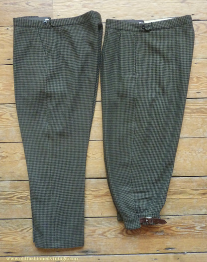 Vintage Mens 1960s/70s 1930s Style 3 Piece Tweed Suit Action Back Belt Jacket Plus Fours & Trousers