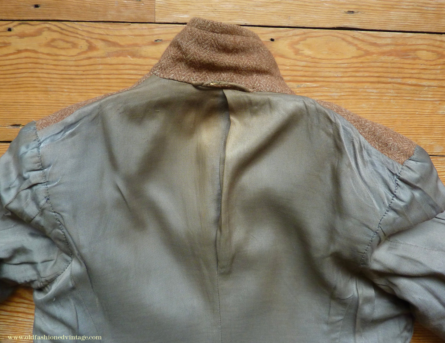 Vintage Mens 1940s Harris Tweed Double Breasted Chesterfield Overcoat Ginger Brown Wool DB 36"