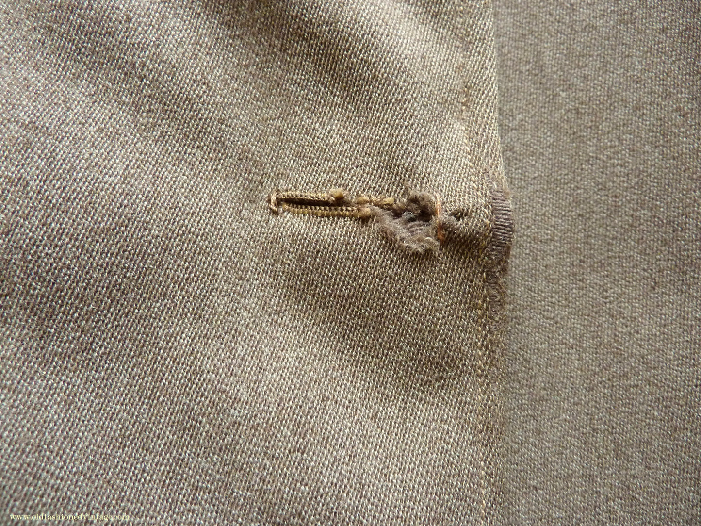 Vintage Mens 1950s Bespoke 1951 London Tailored Single Breasted Overcoat Top Coat Fawn Wool 38"