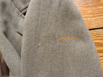 Vintage Mens 1950s Bespoke 1951 London Tailored Single Breasted Overcoat Top Coat Fawn Wool 38"