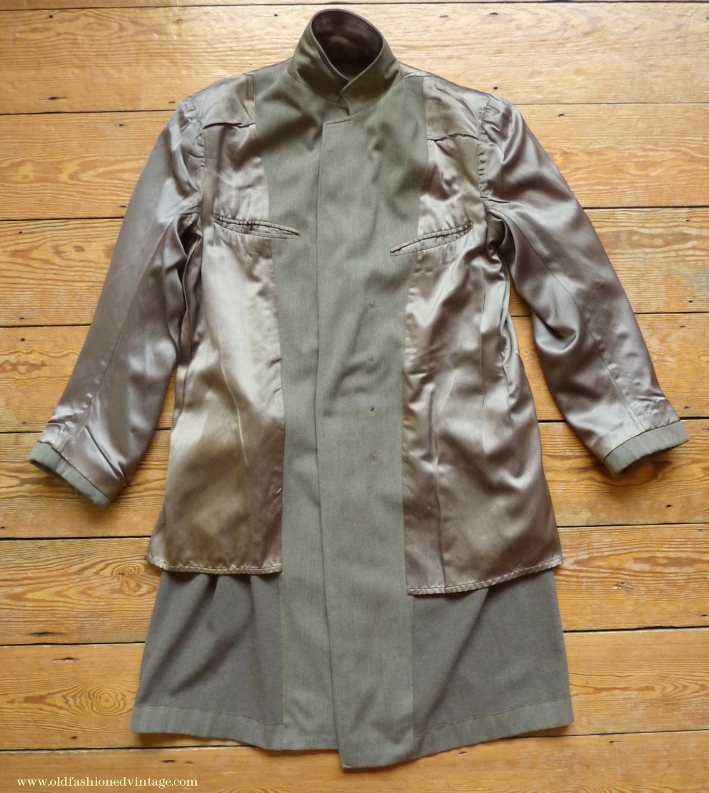 Vintage Mens 1950s Bespoke 1951 London Tailored Single Breasted Overcoat Top Coat Fawn Wool 38"
