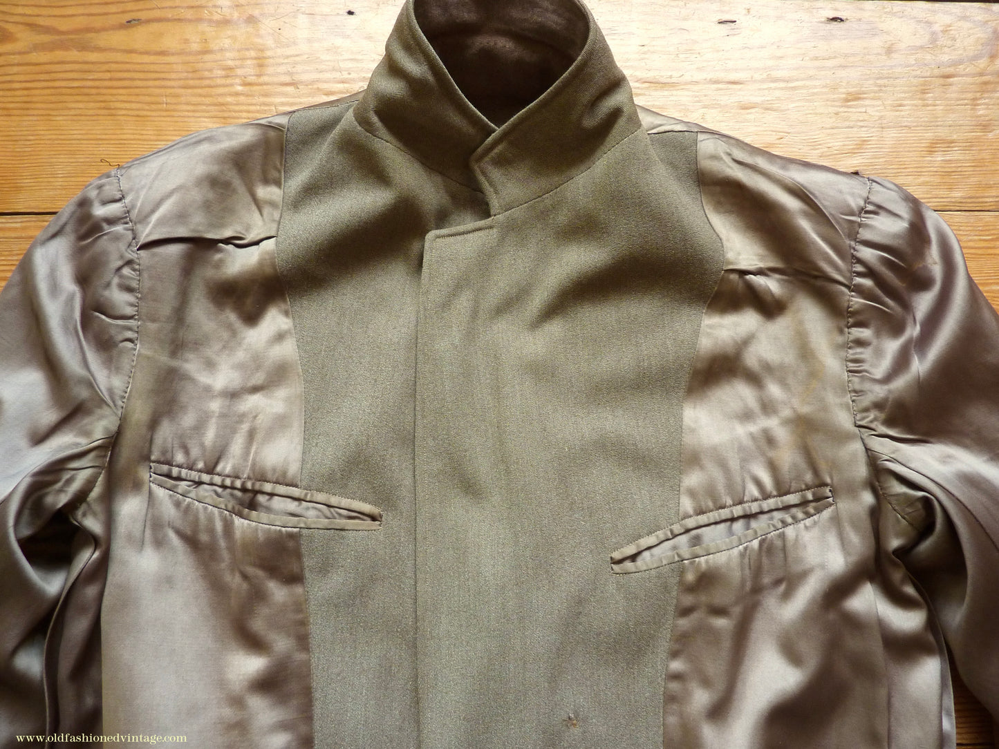 Vintage Mens 1950s Bespoke 1951 London Tailored Single Breasted Overcoat Top Coat Fawn Wool 38"