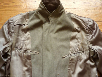 Vintage Mens 1950s Bespoke 1951 London Tailored Single Breasted Overcoat Top Coat Fawn Wool 38"