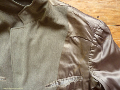 Vintage Mens 1950s Bespoke 1951 London Tailored Single Breasted Overcoat Top Coat Fawn Wool 38"