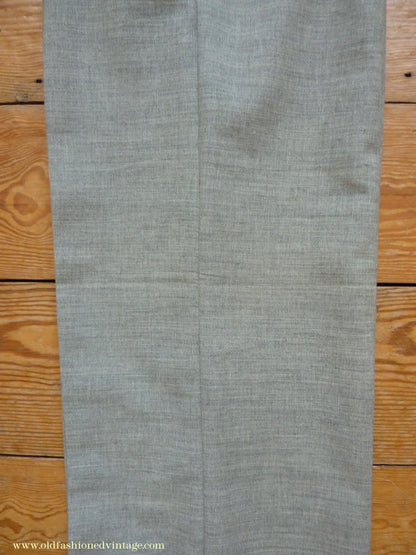 Vintage Mens 1930s NOS French Summer Trousers Slacks Grey Marl Lightweight Wool Pants 30"
