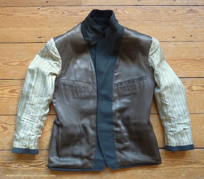 Vintage Mens 1940s 1950s Sports Suit Back Belted Jacket & Breeches Grey Wool 38" Short