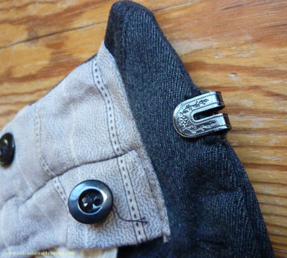 Vintage Mens 1940s 1950s Sports Suit Back Belted Jacket & Breeches Grey Wool 38" Short