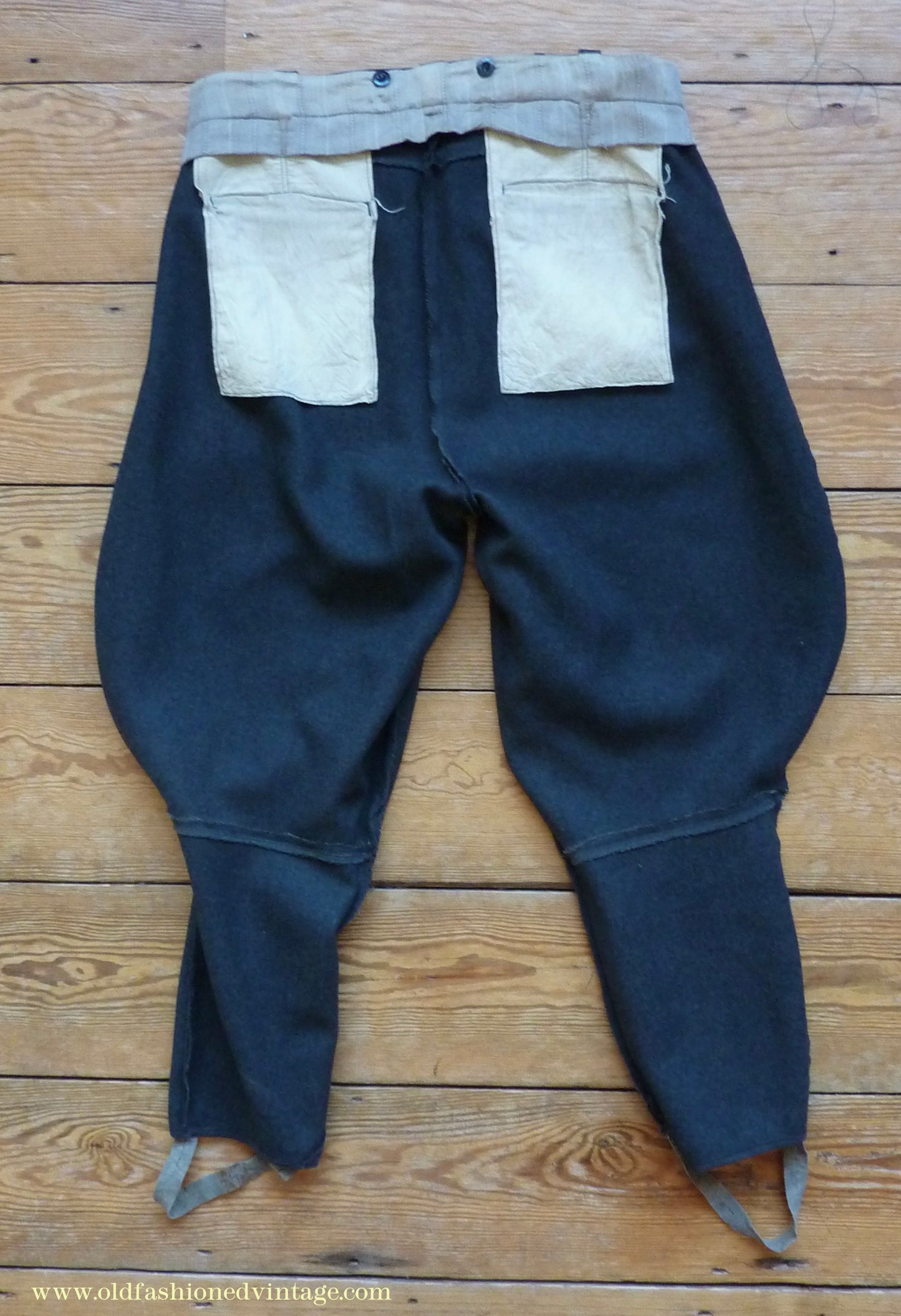 Vintage Mens 1940s 1950s Sports Suit Back Belted Jacket & Breeches Grey Wool 38" Short