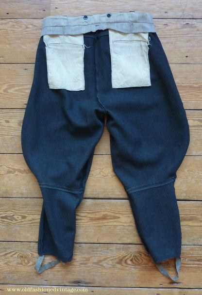 Vintage Mens 1940s 1950s Sports Suit Back Belted Jacket & Breeches Grey Wool 38" Short