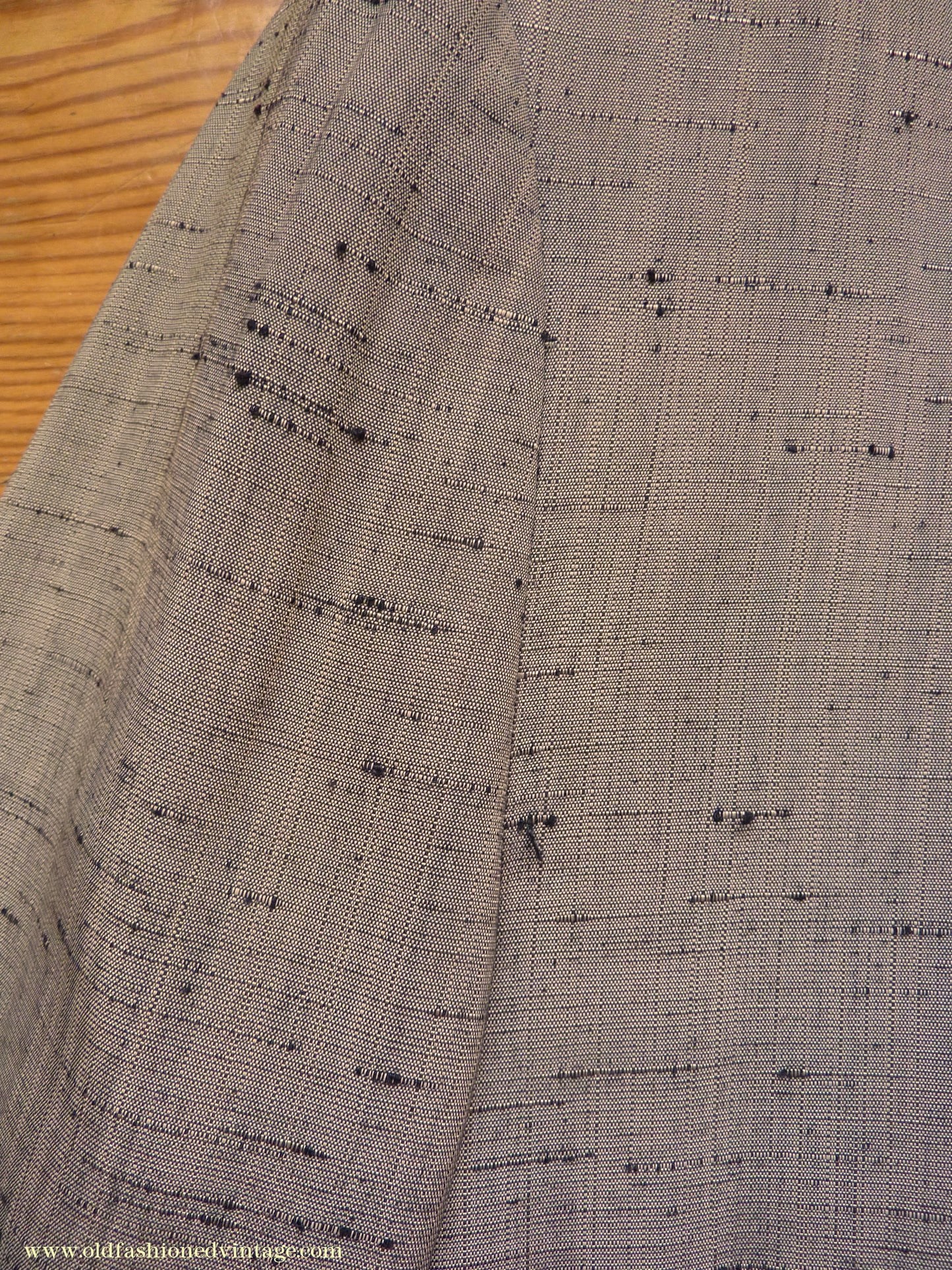 Vintage Mens 1950s American Suit Flecked Slub Shot Silk Effect Rayon Pinky Taupe Grey Black 40"