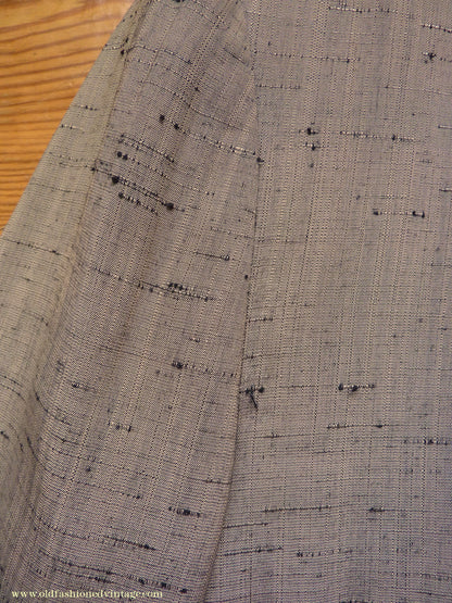 Vintage Mens 1950s American Suit Flecked Slub Shot Silk Effect Rayon Pinky Taupe Grey Black 40"
