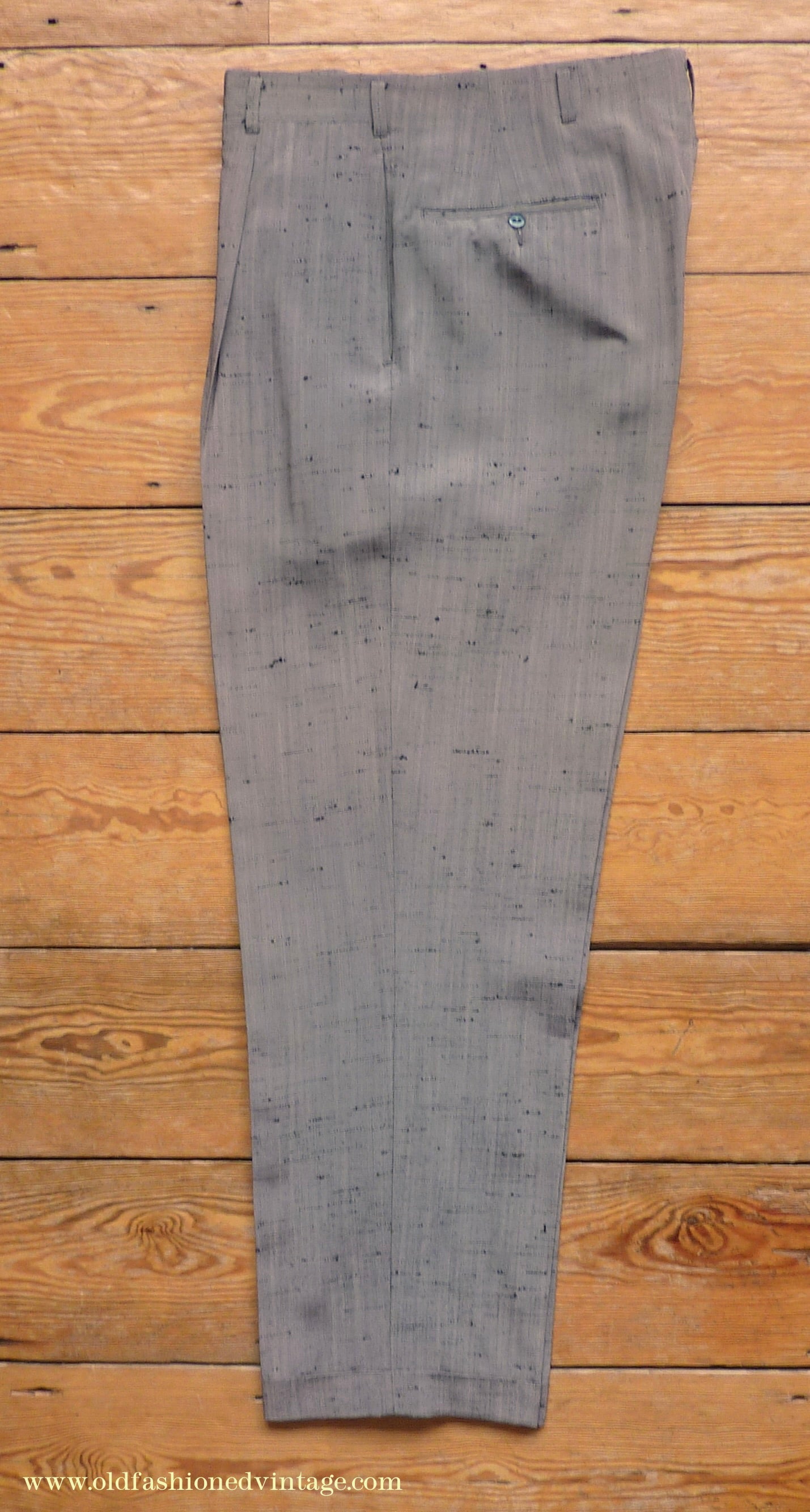 Vintage Mens 1950s American Suit Flecked Slub Shot Silk Effect Rayon Pinky Taupe Grey Black 40"