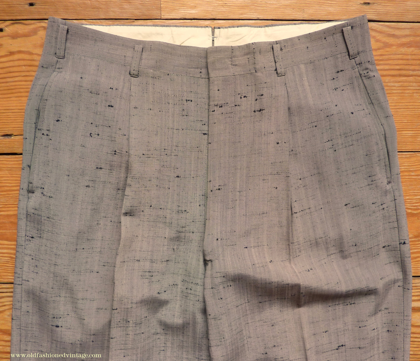 Vintage Mens 1950s American Suit Flecked Slub Shot Silk Effect Rayon Pinky Taupe Grey Black 40"