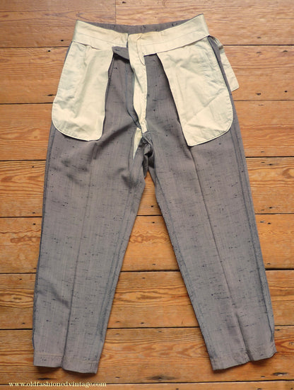 Vintage Mens 1950s American Suit Flecked Slub Shot Silk Effect Rayon Pinky Taupe Grey Black 40"