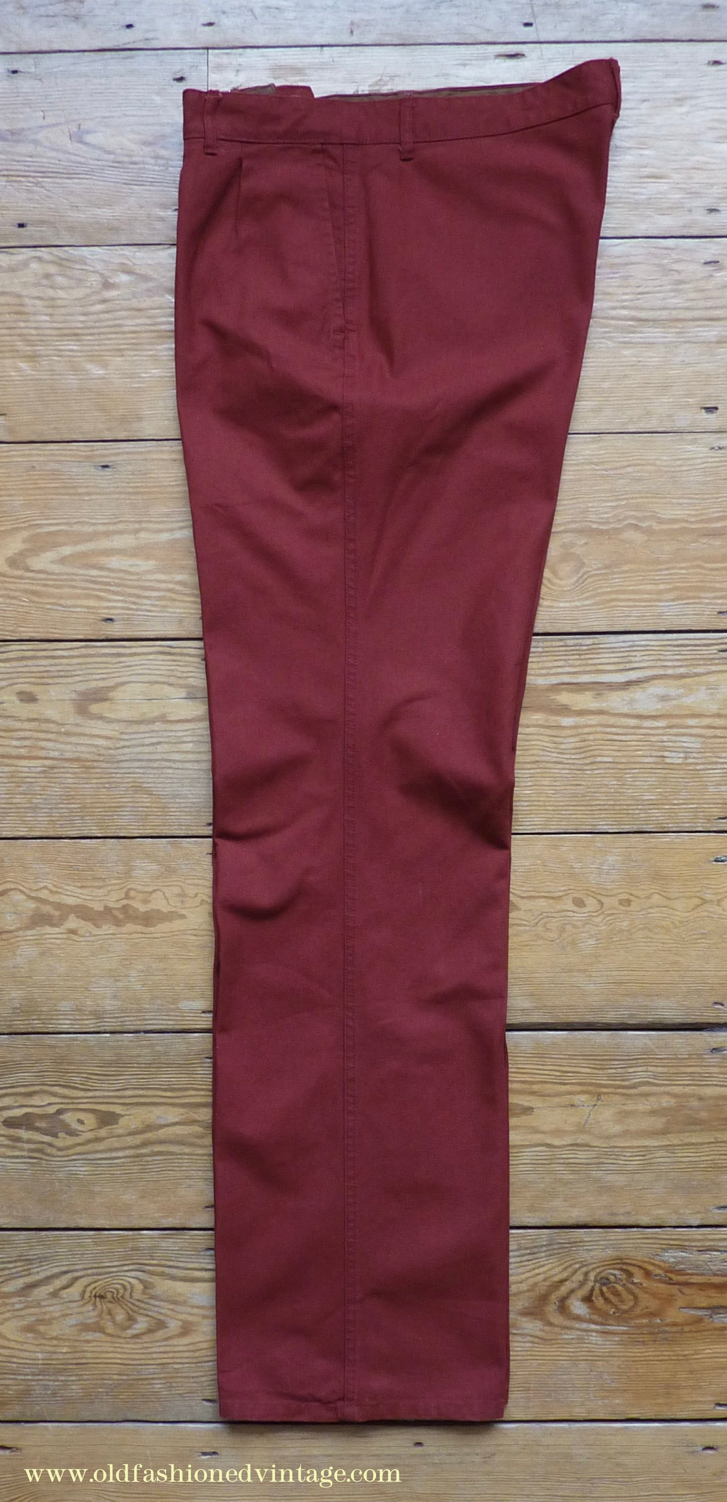 Vintage Mens 1970s 1980s Le Glazik French Breton Fisherman Smock & Trousers Set Brick Red Canvas Workwear M/L