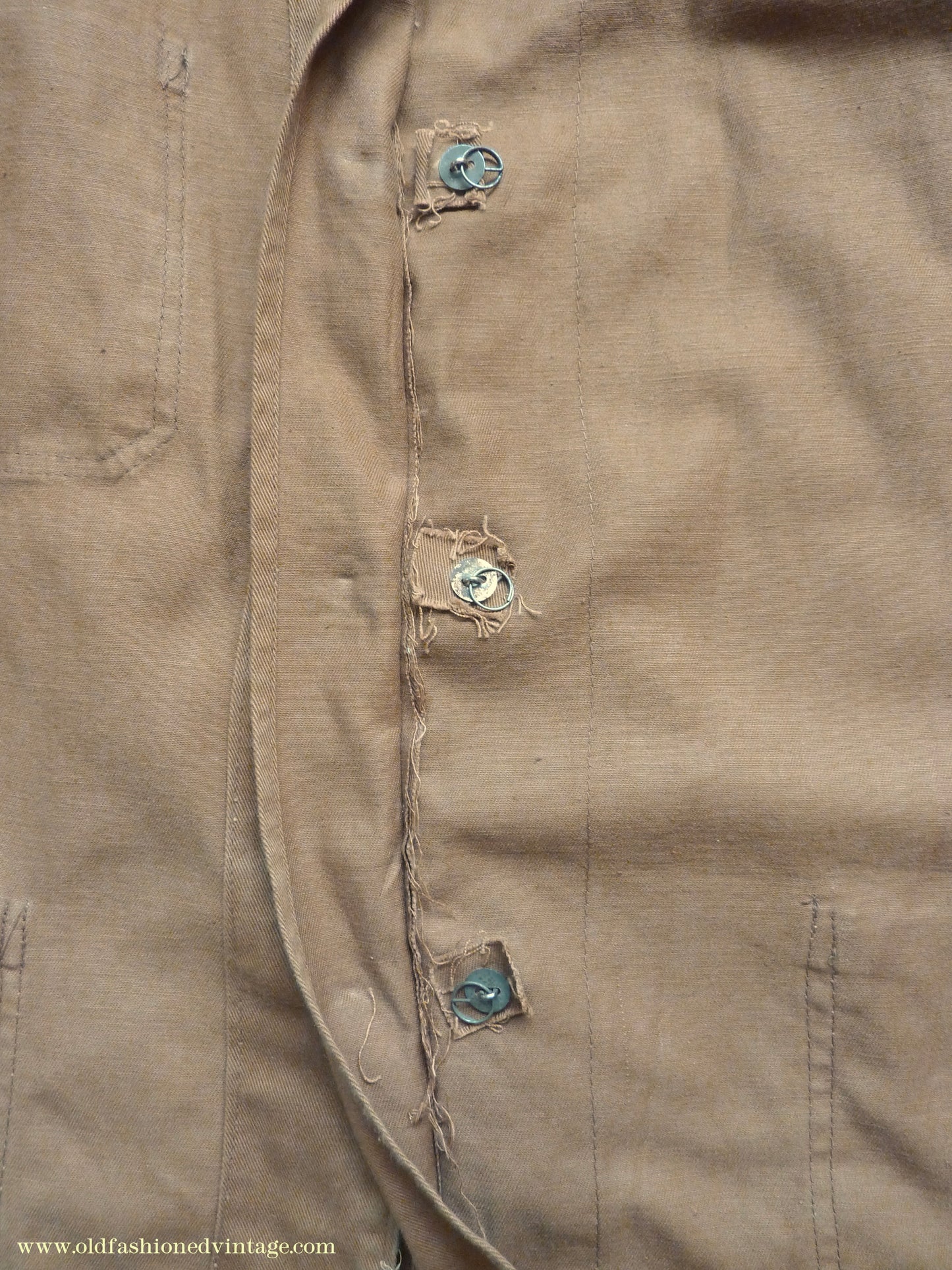 Vintage Mens 1950s British 'Harpoon' Workwear Suit Engineer Jacket & Trousers Brown Cotton Drill 38"