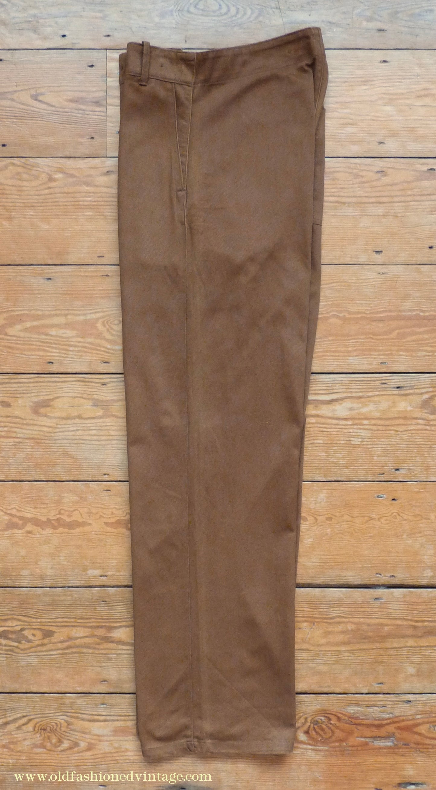 Vintage Mens 1950s British 'Harpoon' Workwear Suit Engineer Jacket & Trousers Brown Cotton Drill 38"