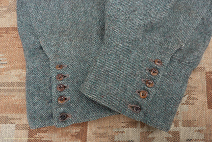 Vintage Mens 1940s Bespoke Tweed Knicker Breeches Plus Fours +4s Grey Green Wool Trousers Breeks Pants 31"