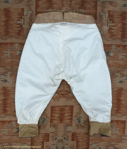 Vintage Mens 1940s Bespoke Tweed Knicker Breeches Plus Fours +4s Grey Green Wool Trousers Breeks Pants 31"