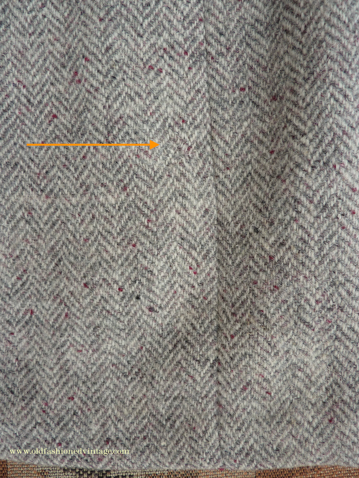 Vintage Mens 1950s Harris Tweed Sports Jacket Patch Pockets Oatmeal Grey Flecked Herringbone 37"
