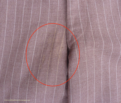Vintage Mens 1940s American Double Breasted Suit Brown Pinstripe XL XXL 46" / 48"