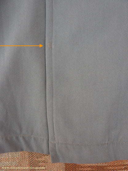 Vintage Mens 1940s 1950s Burton Trenchcoat Grey Gabardine Double Breasted Raincoat Mac