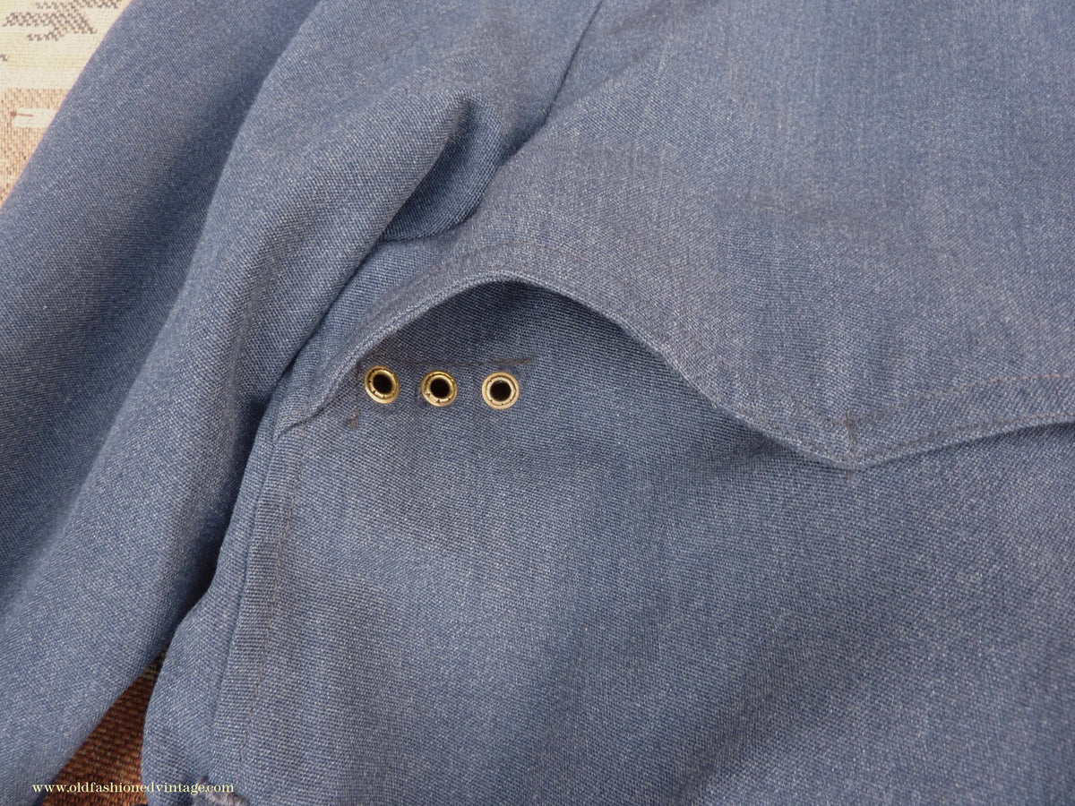 Vintage Mens 1960s Single Breasted Belted Raglan Raincoat Air Force Blue Trench Coat Mac M L