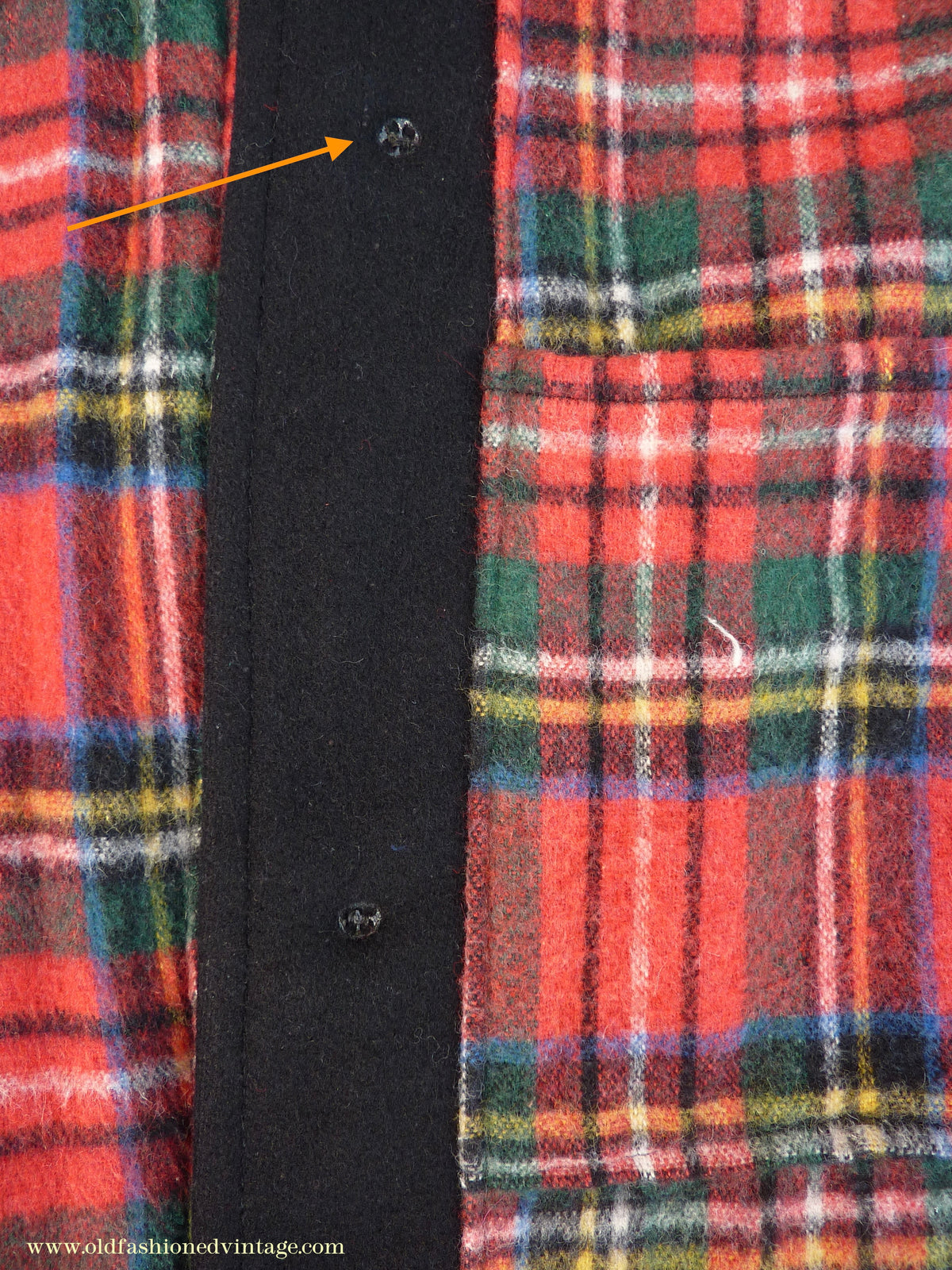 Vintage Mens 1950s 1960s Donkey Jacket Work Coat Black Wool Workwear L / XL
