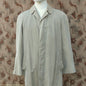 Vintage Mens 1950s 1960s Single Breasted Raglan Raincoat Khaki Beige Trench Coat Mac XS