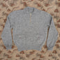 SPECIAL ORDER Old Fashioned Garments Vintage Reproduction 1930s Mens Wind-Breaker Grey Brown Marl Zip Neck Jumper Polo Collar Sweater M (Copy)
