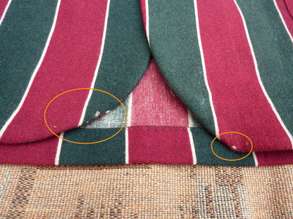 Vintage Mens Youths 1930s Striped Boating Blazer College Varsity Sports Jacket Green Burgundy Wool 36"