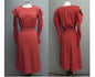 Superb Original 1930s Handmade Vintage Dress Rusty Red Rayon Crepe UK XS/S